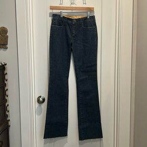 Mid Rise Stella McCartney Bootcut Jeans Raw Hem Cut Size 26